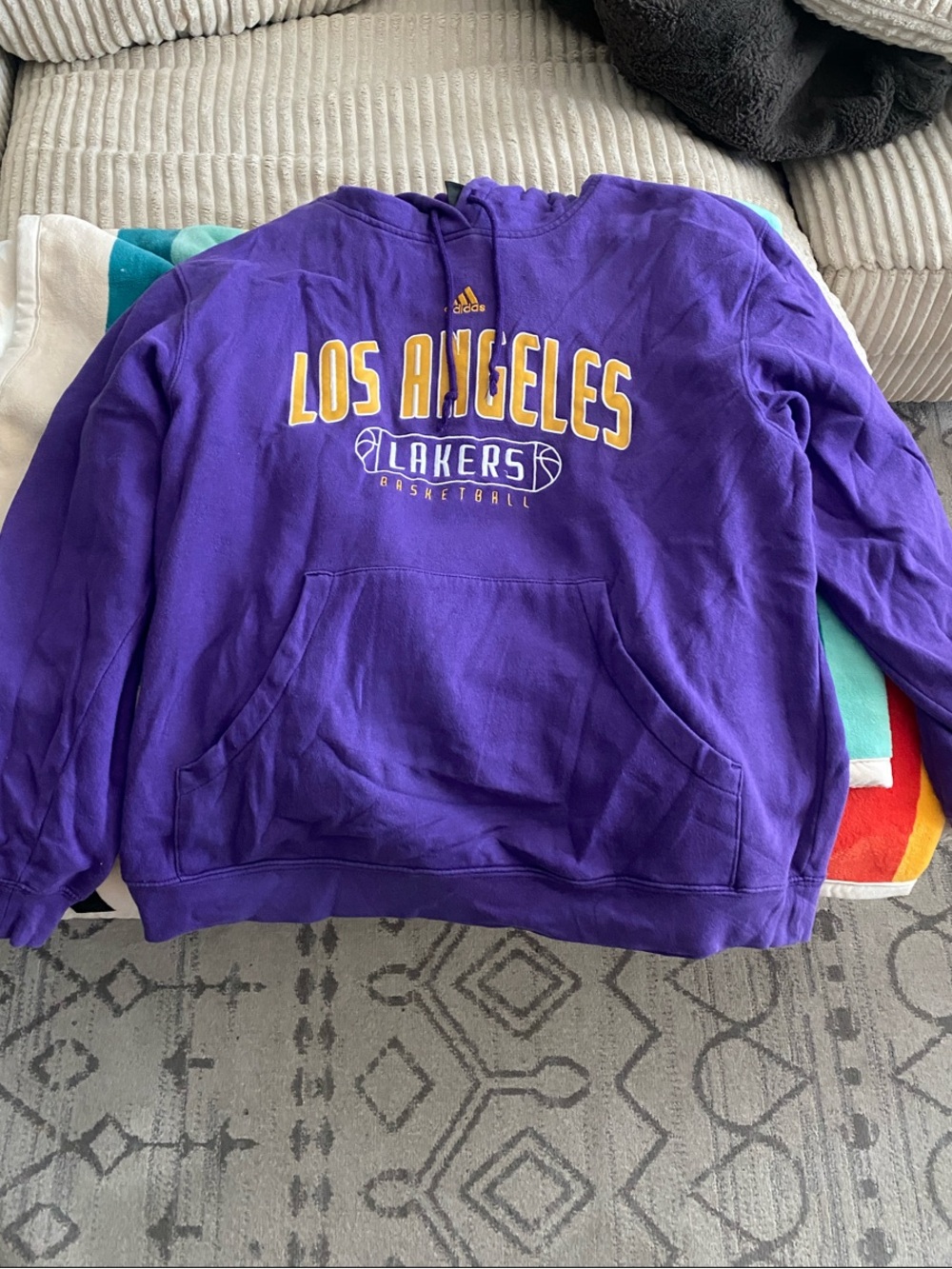 adidas Los Angeles Lakers Purple Crewneck Sweatshirt